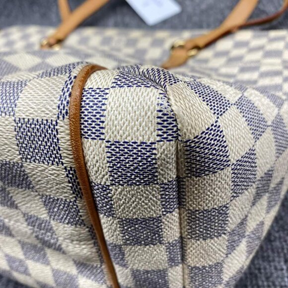 100% Authentic Louis Vuitton Totally White Damier Azur Canvas Tote Bag - Picture 9 of 16